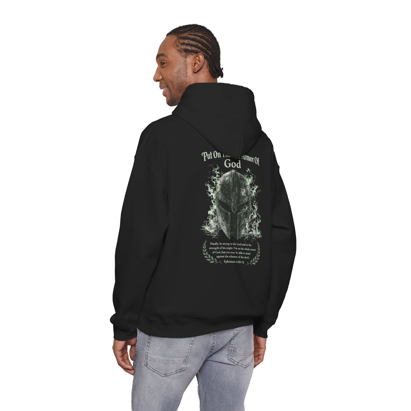 Faith Over Fear Hoodie — Christian Armor Graphic Hooded Sweatshirt