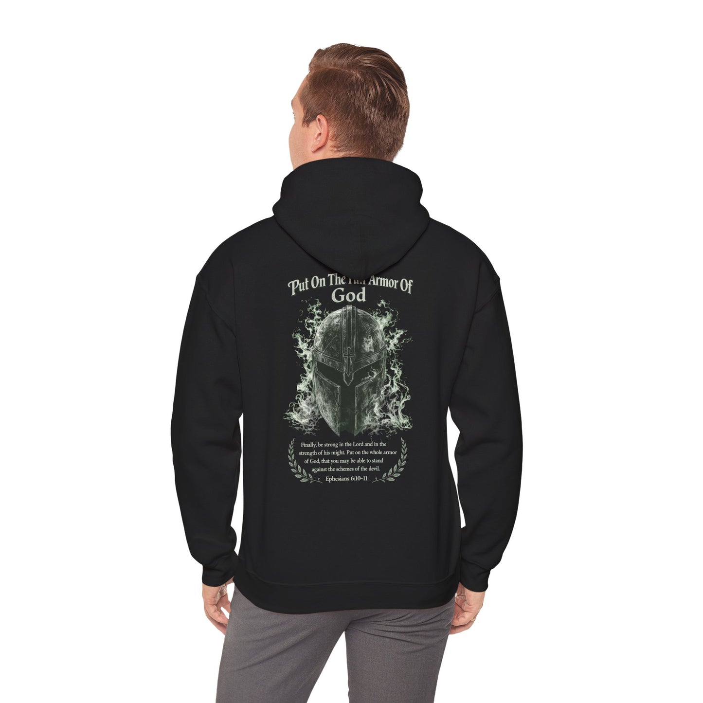 Faith Over Fear Hoodie — Christian Armor Graphic Hooded Sweatshirt