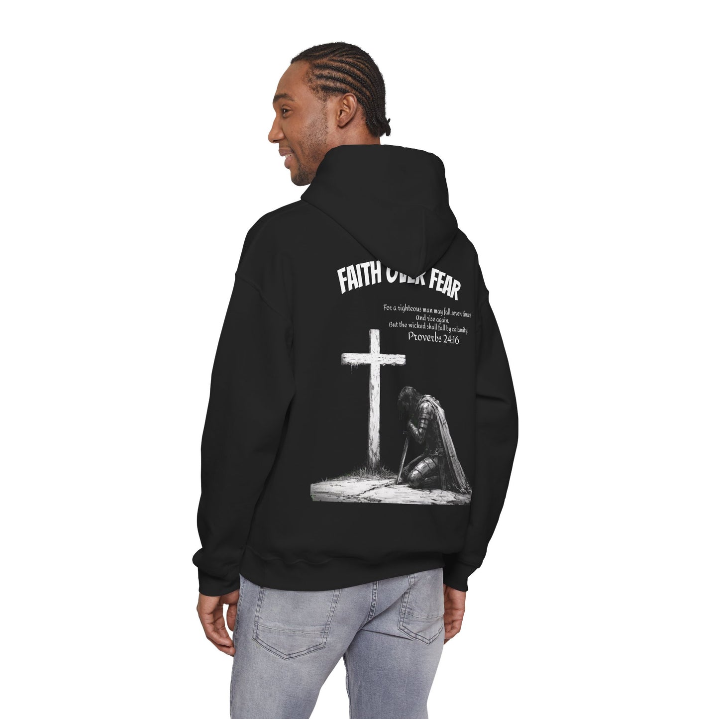 Proverbs 24:16 Hoodie — Rise Again & Strength Through Faith Sweatshirt