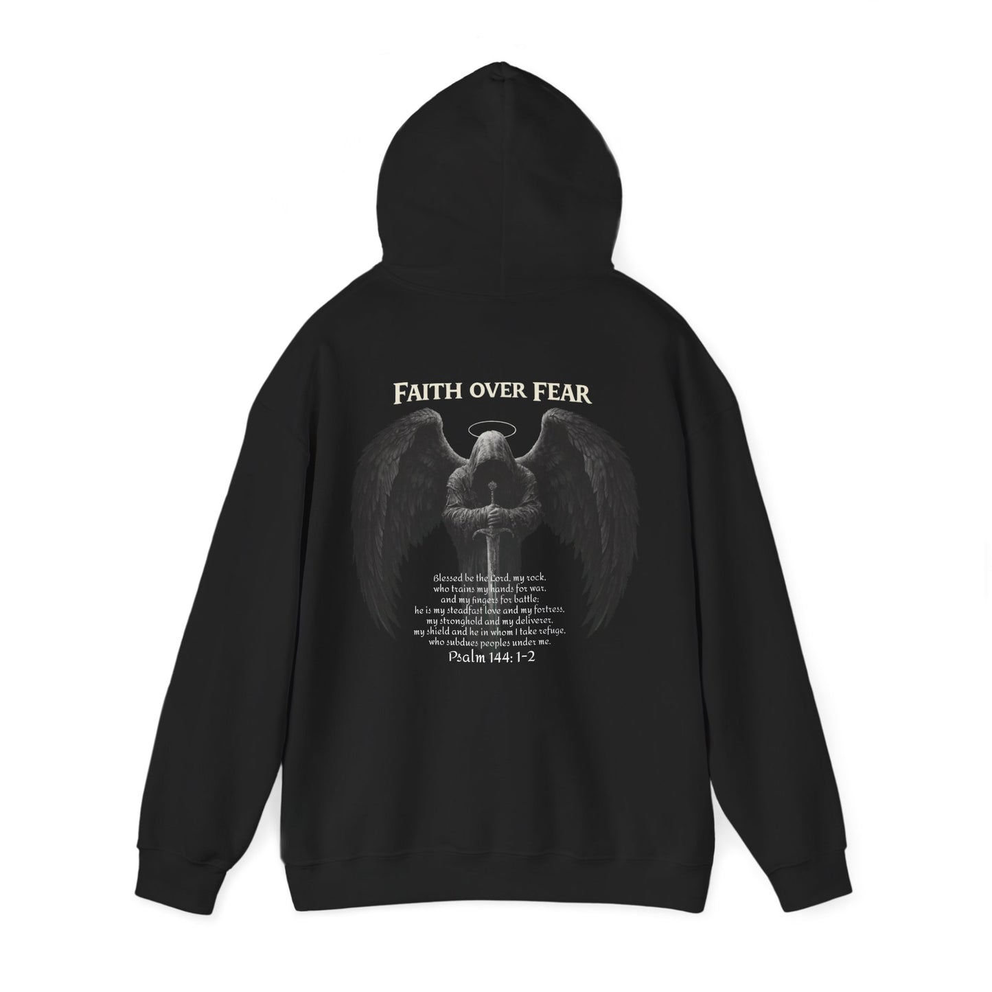 Warrior of God Hoodie — Psalms 144:1-2 Inspirational Christian Sweatshirt